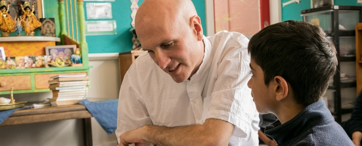 Teaching at Hare Krishna School