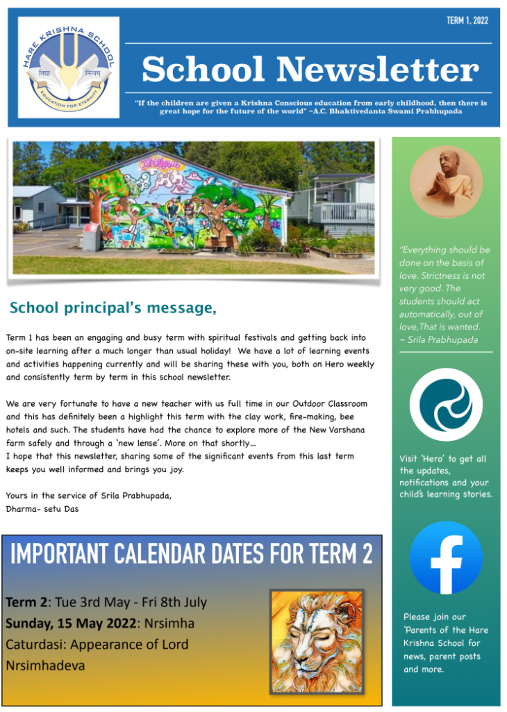 Screenshot of HKS newsletter